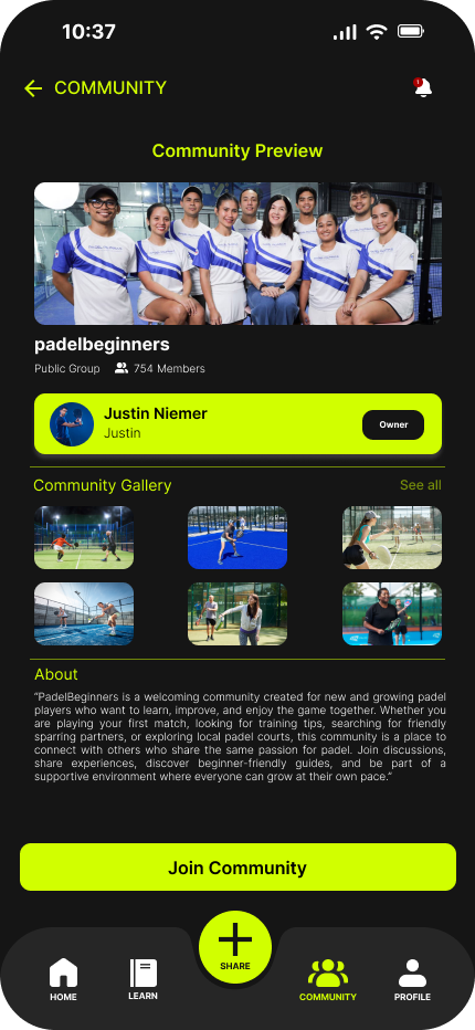 Padelin Screen 3